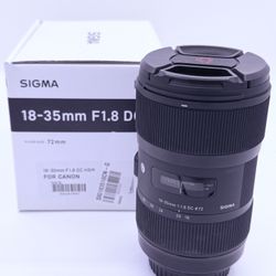 Sigma 18-35mm f/1.8 DC HSM Art Lens for Canon (Excellent Condition + Box)