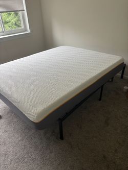 Queen size mattress with bed frame