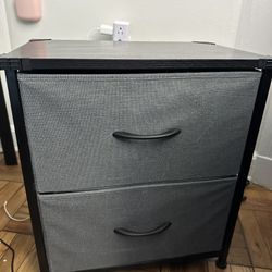 Small Night Stand With Fabric Drawers