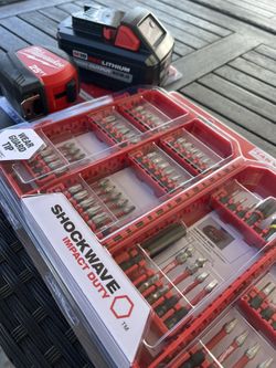 M18 Battery, Bits And Tape Measure 