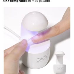 GAOY Mini luz UV para uñas de gel, pequeña luz de curado, lámpara LED de cáscara de huevo, secado rápido, color blanco