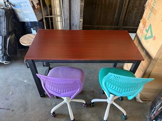 Desk & (2) chairs