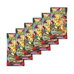 Pokémon TCG Cards: Ascended Heroes Tech Sticker Bundle (Charmander & Gastly + 6 Packs)