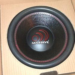 Subwoofer With Box Only Gtx124 Massive Audio