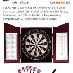 Dart Board Cabinet With Dart Board