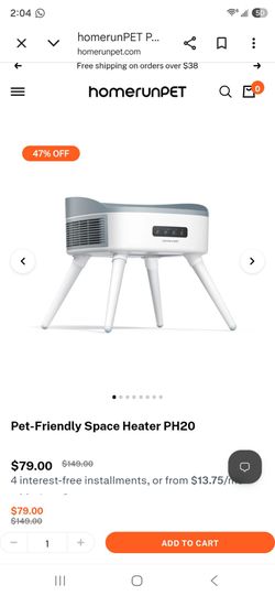 Homerunpet Pet-Friendly Space Heater