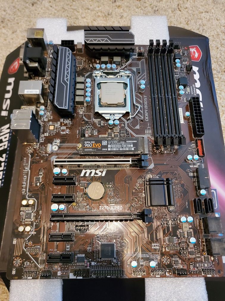 Intel i5 7500 cpu with MSI z270 a pro Motherboard and cool master HS