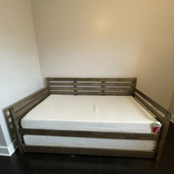 Wooden Daybed and Twin Mattresses