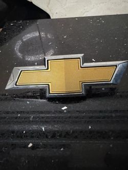 OEM gold and chrome Chevrolet Bowtie logo emblem 4”