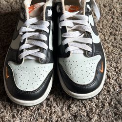 Nike Dunk Low Black/White Orange Mini Swoosh – Clean Everyday Sneakers