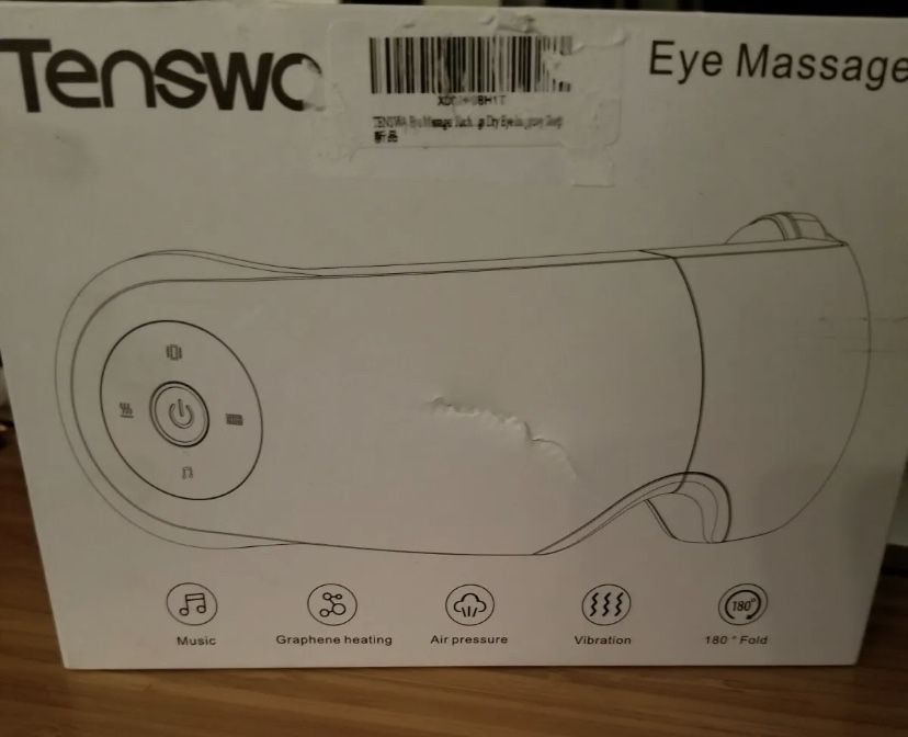 Tenswa Eye Massager with Heat and Vibration, Air Compression Eye Massager...