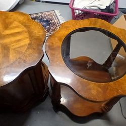 2 Flower End Tables