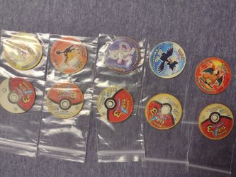 TAZOS POKEMON Unique and Rare Collection Figures Vintage