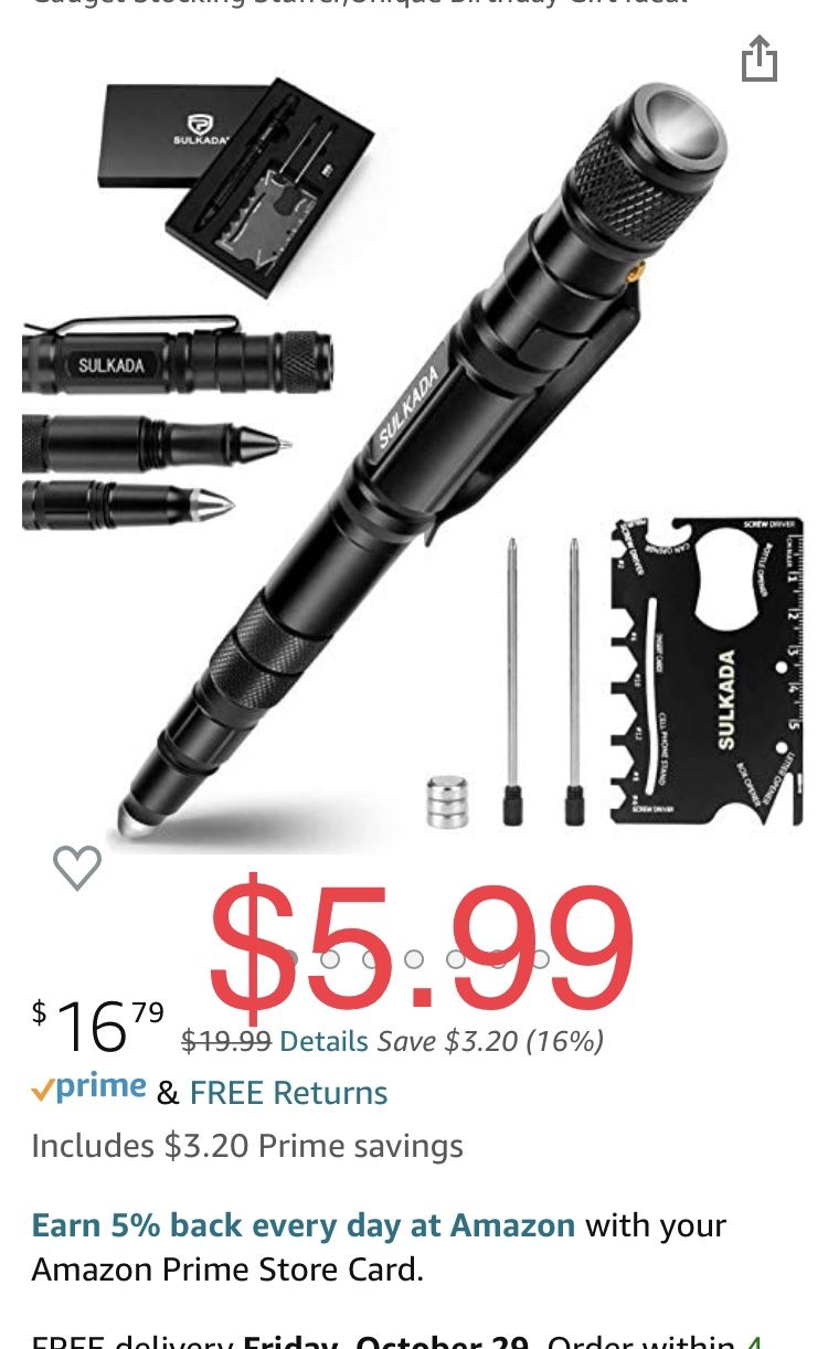 Brand New Gift for Men Women, Tactical Pen Gift Set, Cool Gadget Stocking Stuffer,Unique Birthday Gift Ideal