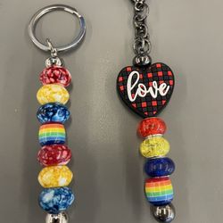 Southwest Airline Colors, Pride Flight Attendant Keychain