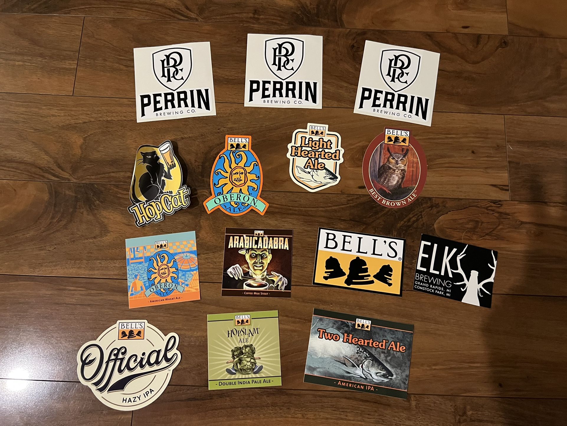 West Michigan Brewery Sticker Collection