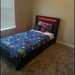 Twin Bed With New Mattress 