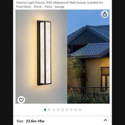 JSDKIUT Outdoor Wall Light, 18W, Modern Outdoor Lights,Exterior Light Fixture, IP65 Waterproof Wall Sconce, Suitable for Front Door,Porch,Patio,Garage