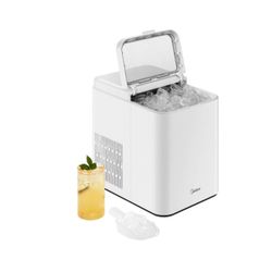 New Midea Countertop Ice Maker 26.5 lb/Day Fast Bullet Ice in 6 Min Self Cleaning White