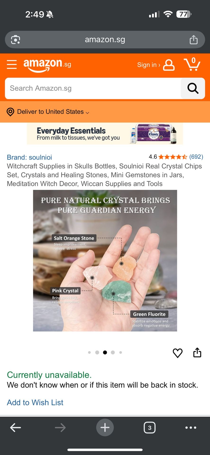 Soulnioi Real Crystal Chips Set, Crystals and Healing Stones,