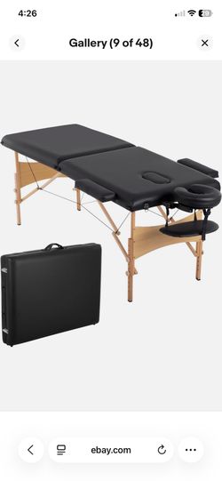 Massage Bed Portable Massage Table 2 Fold Lash Spa Bed Adjustable 28 inch Wide