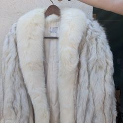 Vintage Blue Fox Fur Coat
