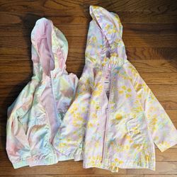 2 Pack: Girl's 4T Rain Jackets