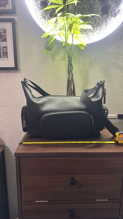 Coach Black Pebbled Leather Crossbody Shoulder Bag