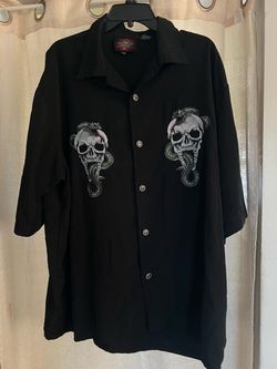 VINTAGE DRAGONFLY BUTTON DOWN SHIRT 2XL