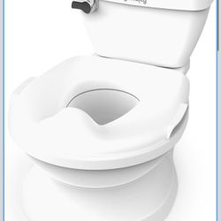 Summer Infant by Ingenuity My Size Potty Pro in White, Toddler Potty Training Toilet, Lifelike Flushing Sound, for Ages 18 Months+, Up to 50 Pounds