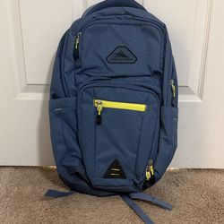 NEW High Sierra Blue Backpack with Yellow Accents