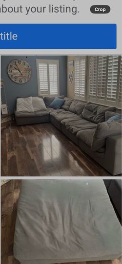 Grey Comfy Down Couch