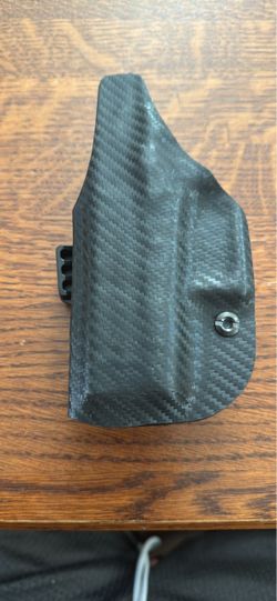 Black Carbon Fiber Kydex OWB Holster fits Glock 43x