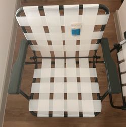 Folding Web strap chairs (set of 2)