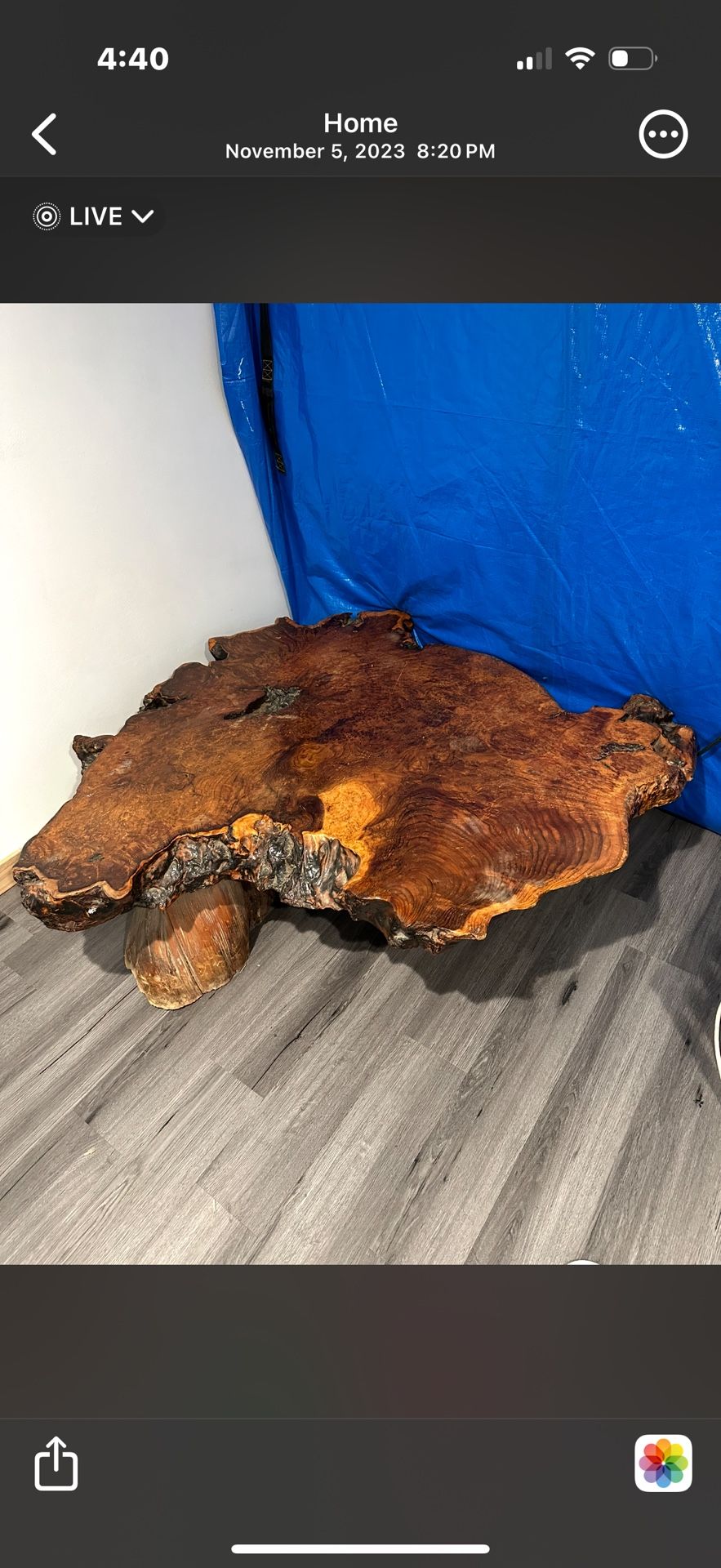 Huge Rustic Solid Wood Coffee Table