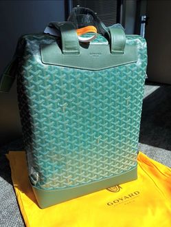 Goyard Paris Green Goyardine Backpack