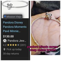 Pandora Minnie Clasp Charm Braclet 