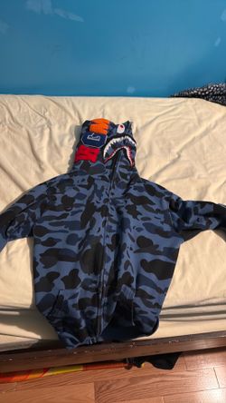 Bape Hoodie Blue camo Large