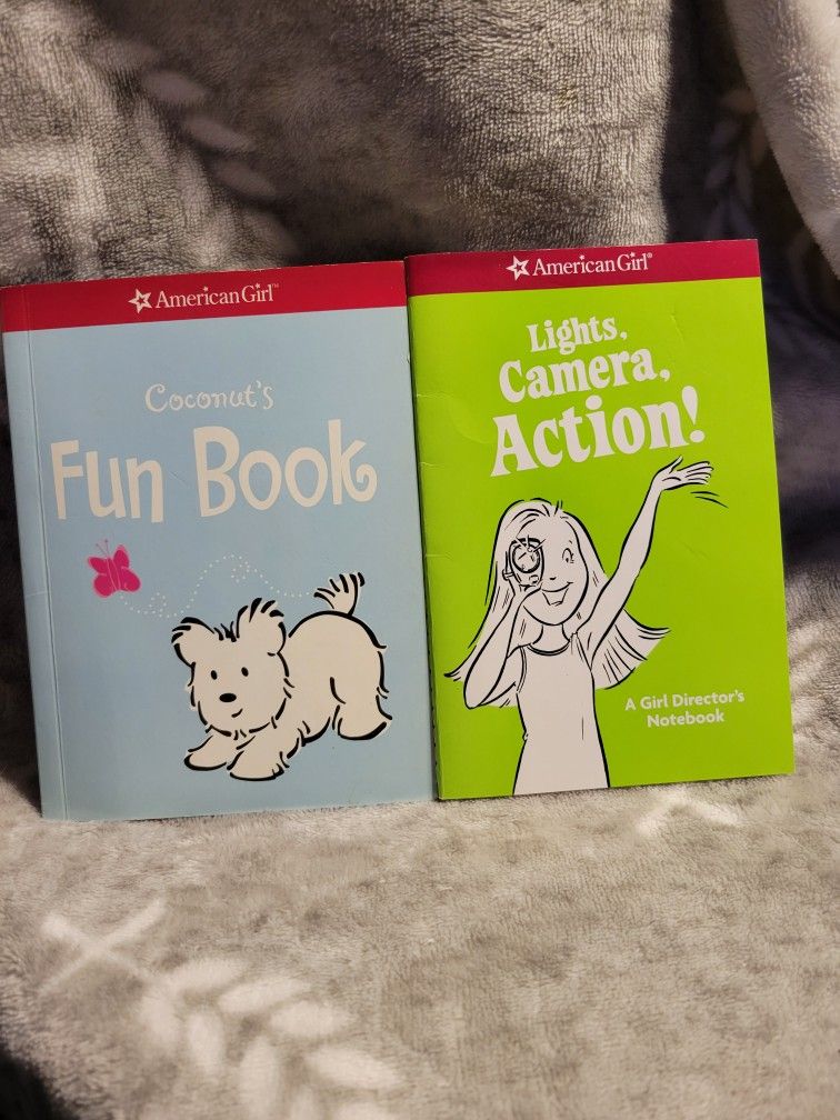 American Girl Coconut Fun Book And Lights Camera Action Book Lot