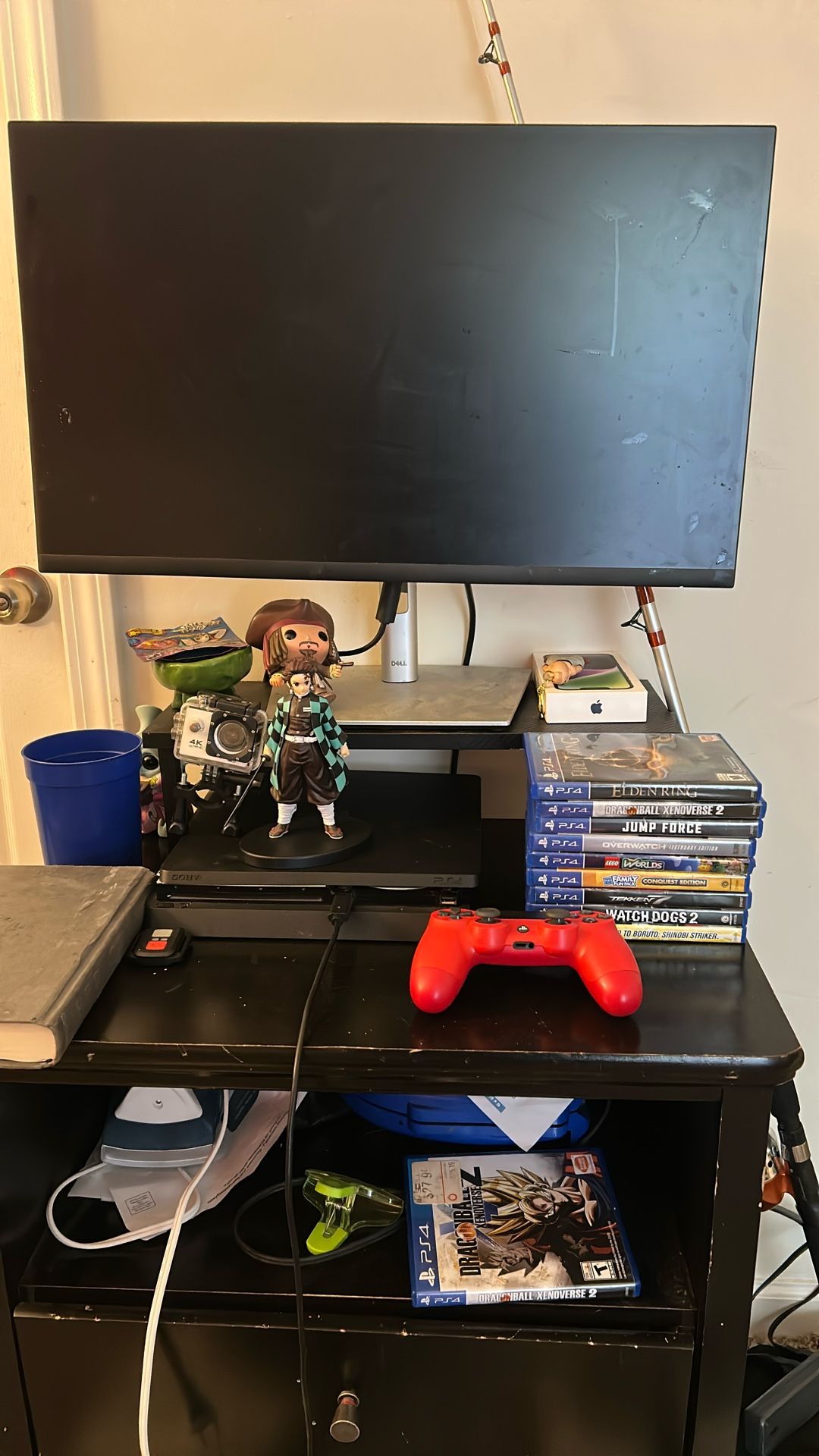 PS4 With Controller And Games Also A Go Pro