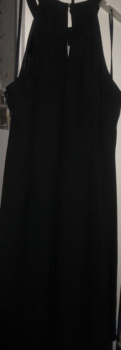 Beautiful BLACK SEQUINS NECKLINE DRESS