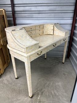 Rare Maitland-Smith Horn Desk and Chair