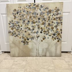 Beautiful brand new 40” × 40” wall art. Hanging hooks still covered (never used). (MUST SELL TODAY)