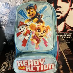 Paw Patrol Backpack With Sleeping Bag New 