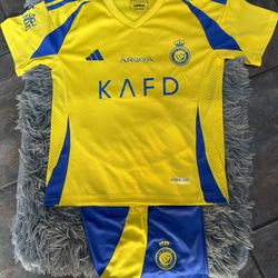 Al Nassr Ronaldo Kids Soccer Jersey 