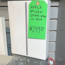 Apple ninth GEN iPad 64 GB with original box