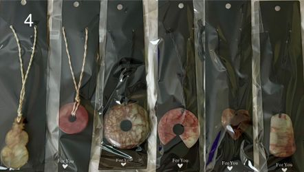 Hand Made Adjustable Corded Necklaces With Stone Pendant Lot Of 6 (pkg 4)