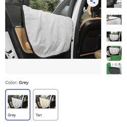 Plush Paws Waterproof Car Door Cover, Grey