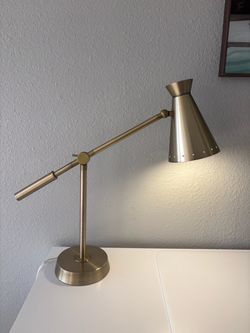 Brass Adjustable Arm Desk Lamp