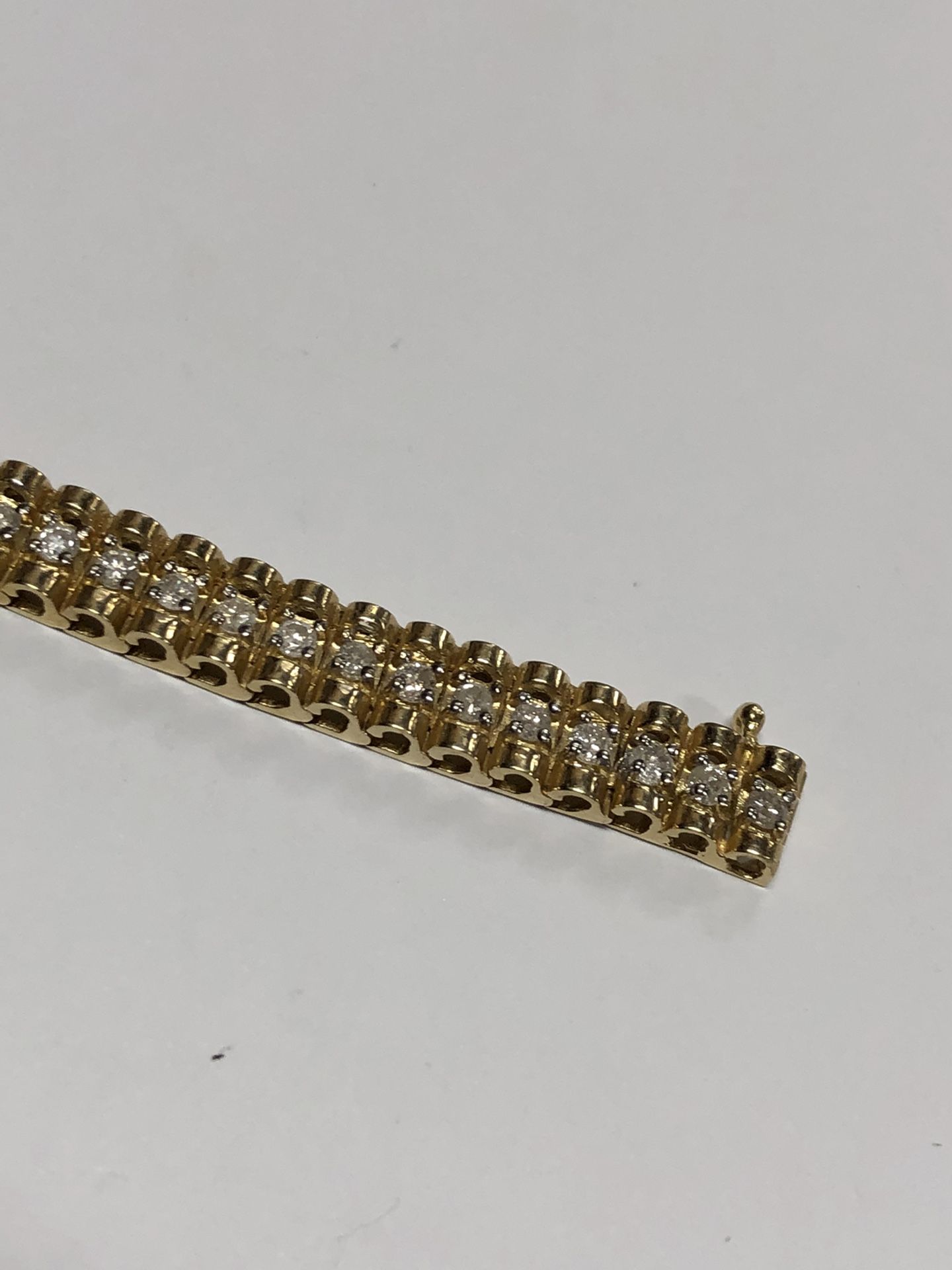 14k Gold Diamond Square Bracelet Grams GS